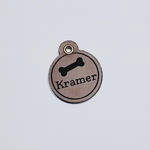 Leatherette Personalized Pet ID Tag