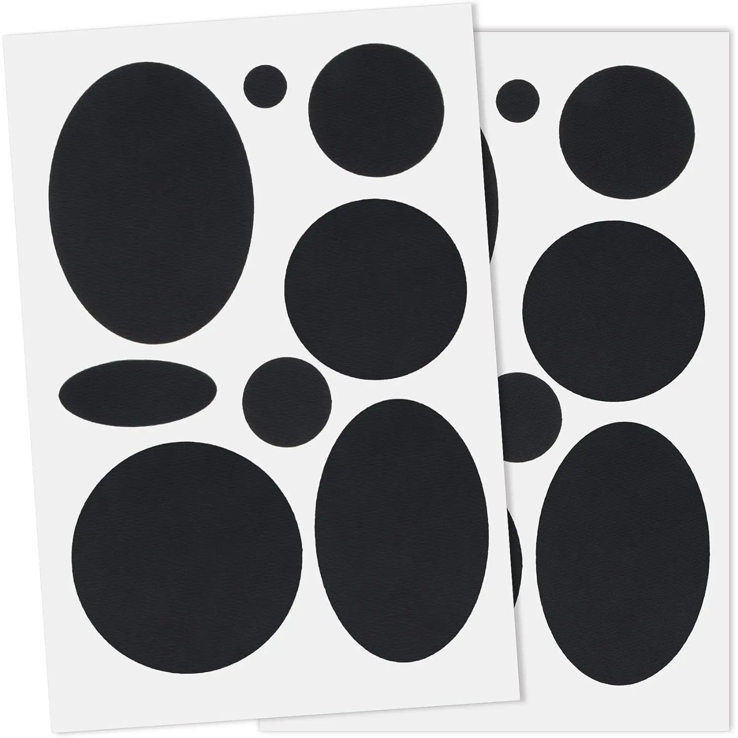 16 count Puffer Down Jacket Repair Patches,  Stick  Patches for Hole, Pre-Cut Self Adhesive Nylon Fabric Repair Sticker Tape for Jacket Coat Tents- Black
