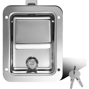 HYWJC 5-1/2" x 4-1/4" Truck Tool Box Latch, 304 Stainless Steel Tool Box Latch Replacement Toolbox Locks Paddle Latch Kit,Toolbox Accessories for Trailer,RV Size 5-1/2" x 4-1/4"