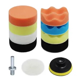 Polishing Buffing Kit 3Inch Drill Buffing Pad Buffing Pads,  Pads, Drill Attachments, Polishing & Buffing Wheels. for Headlights &  . 11 count    Wax & Buffer Kits