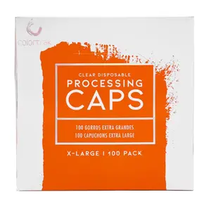 Colortrak Clear Disposable Processing Caps Dispenser Box - 100ct