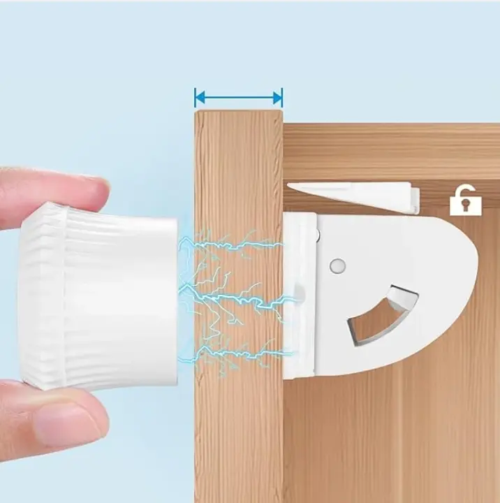 Magnetic Cabinet & Drawer Locks, Invisible Design, No Drilling Required, Easy Installation for Childproofing Cabinets and Drawers
