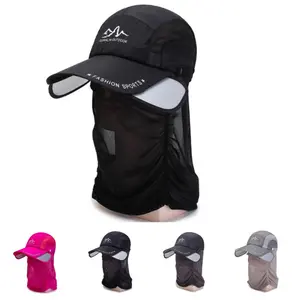 Men's Summer Baseball Cap with Detachable Neck Flap and Face Veil—Quick-Drying Outdoor Fishing & Casual Hat (Quick-Drying, Breathable, Sun Protection) outdoorfun