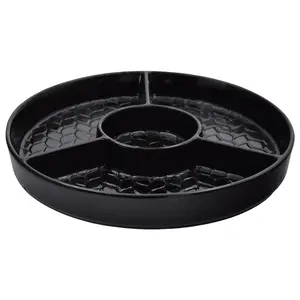 Temp-tations Carved Willow 12" Divided Serving Baker