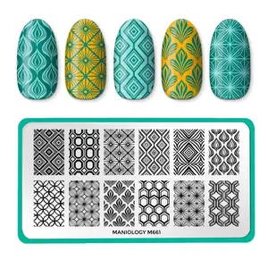 Groovy Shapes (M661) - Nail Stamping Plate