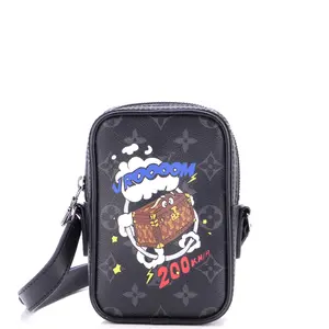 Pre-owned Louis Vuitton material Messenger Bags Danube Limited Edition Comic Trunk Printed Monogram Eclipse Canvas PPM by Rebag