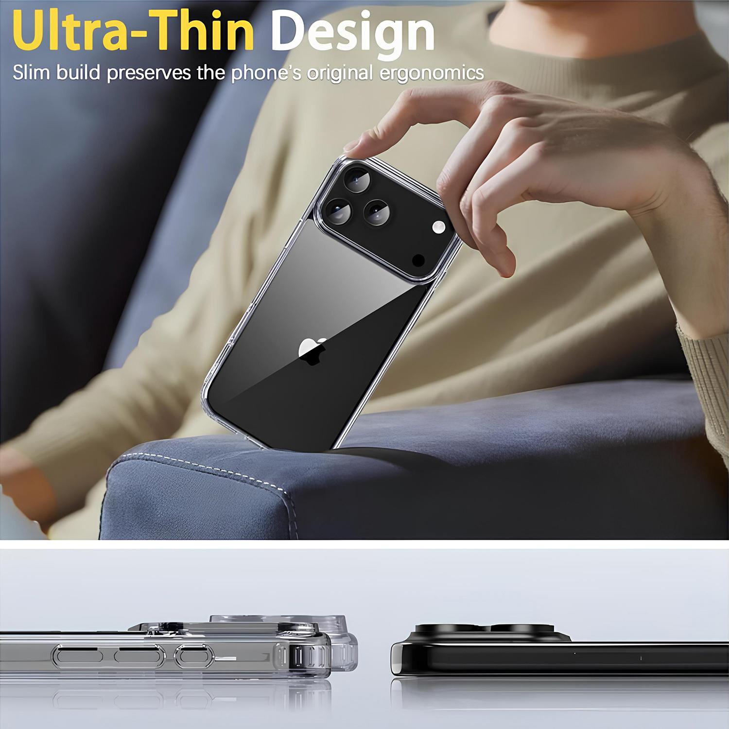 High-Transparency TPU Phone Case For iPhone 17 Pro Max/Air 16 15 Pro Max 14 Plus 13 12 11 XS XR SE,Crystal Clear - Anti Yellow Tech, Transparent Slim Cover, Shockproof Anti- Scratch [Non-Yellowing] [Military-Grade Drop Protection]