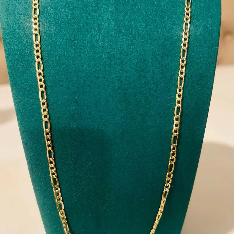 Figaro chain 14k gold hollow size 22 , 3.5 mm