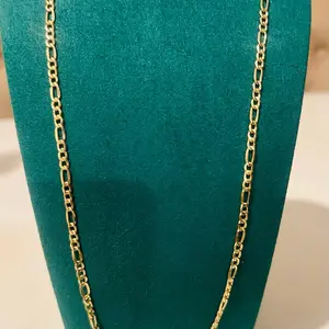Figaro chain 14k gold hollow size 22 , 3.5 mm