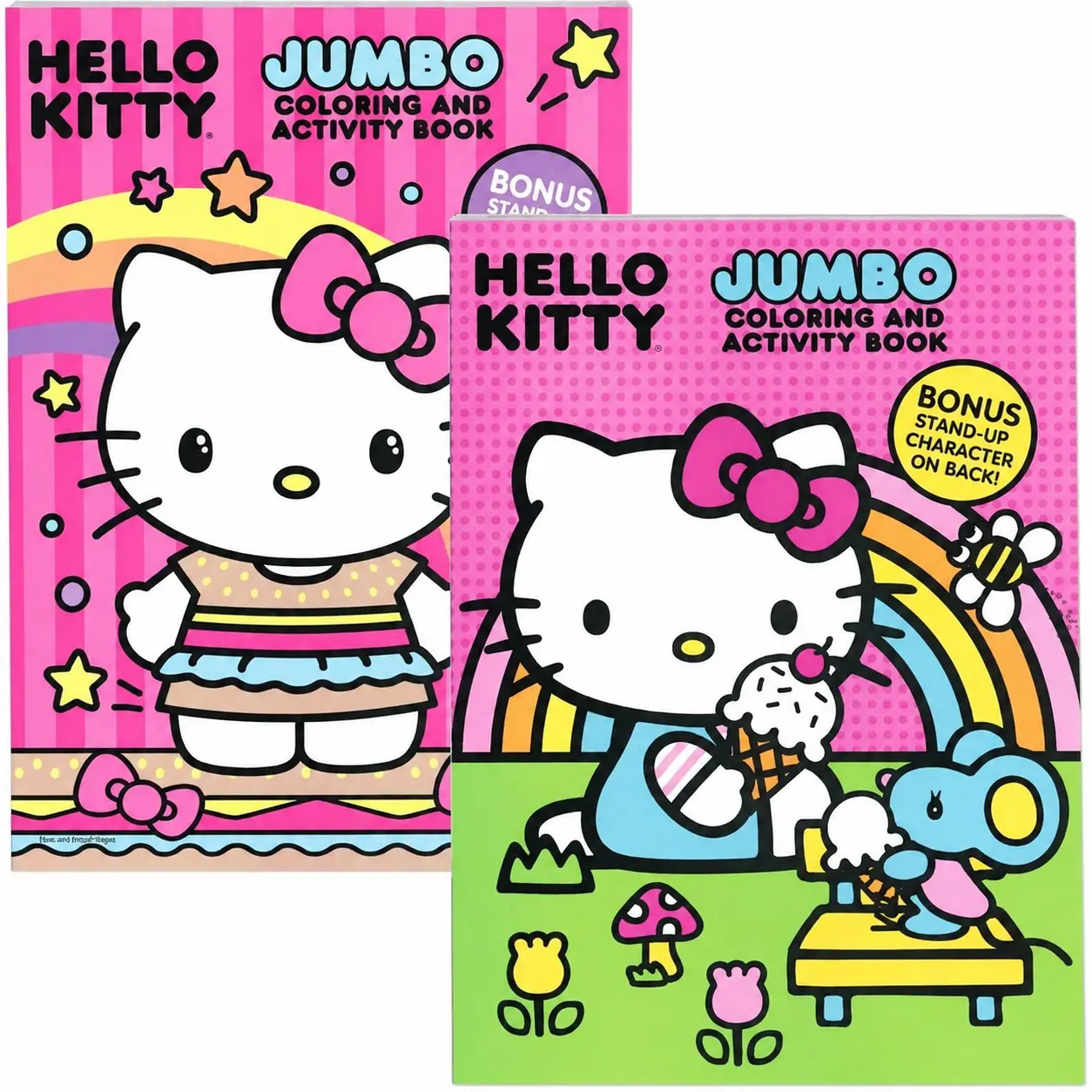 Hello Kitty Jumbo Coloring & Activity Book Set for Kids, 2 Pack – Fun Coloring Pages, Stickers, Games, Puzzles & Educational Activities for Girls, Toddlers, Preschool & Birthday Gifts