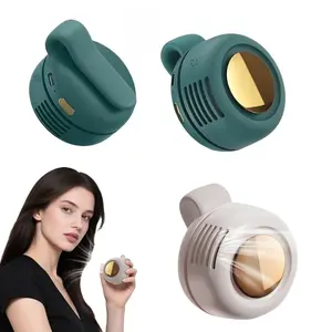 Mini Clip on Fan for Shirt & Waist, Bladeless Mini Fan for Shirt or Neck, Rechargeable Silent Hands-Free Fans, Wearable Waist Clip Fans for Outdoor, Hiking, Camping, Jobsite