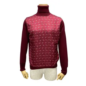Pre-owned HERMÈS Others Small Leather Goods Hermes Silk Wool Turtleneck Sweater