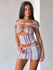 HAZE TWIST TOP - VARIEGATED STRIPE