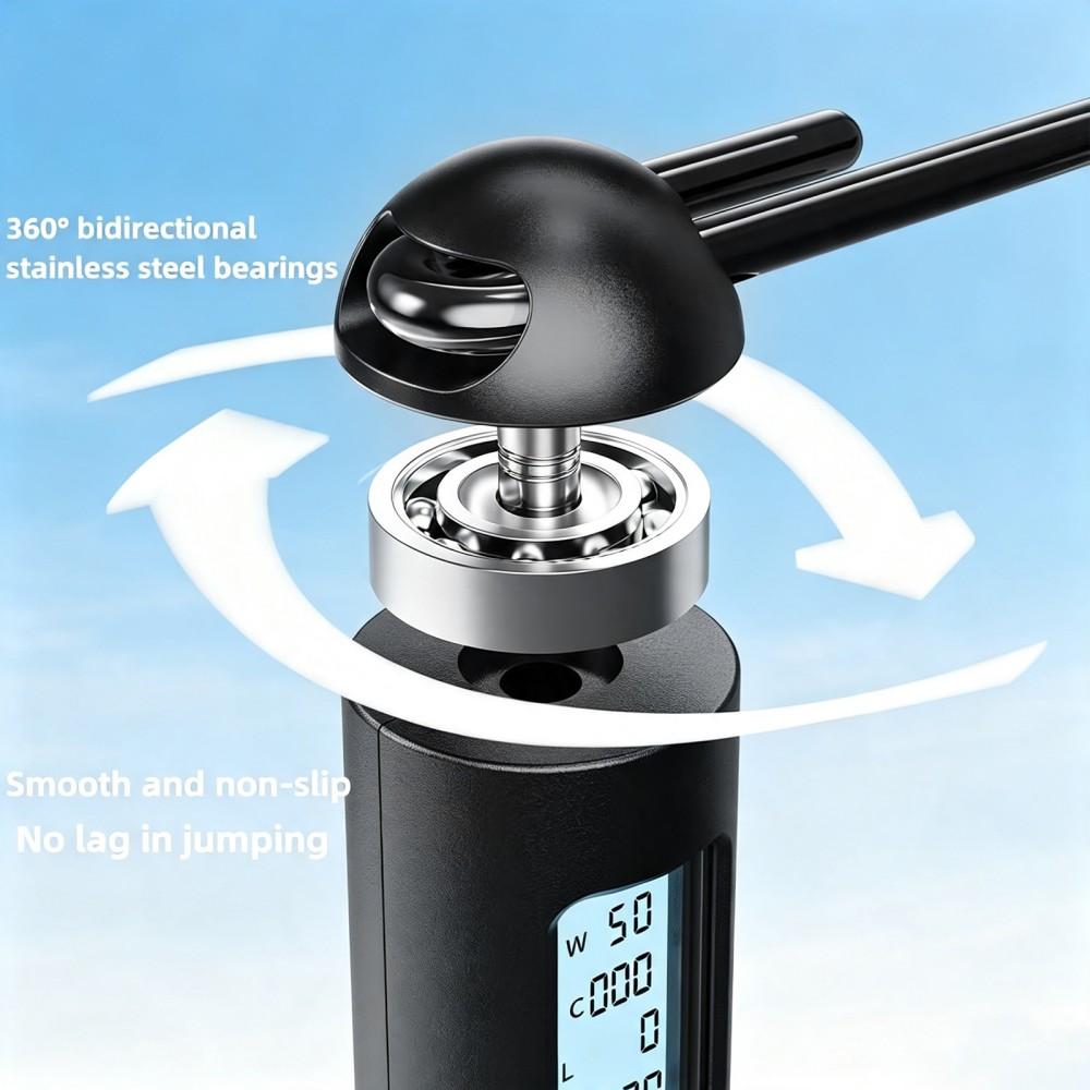 Small Room Optimized Skipping Rope, LCD Activity Tracker Cordless Weighted Design for Minimal Indoor Noise