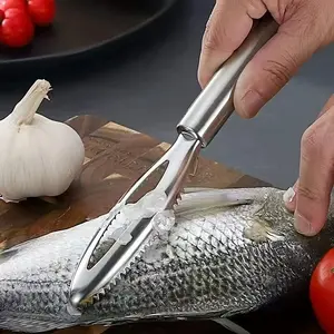 Stainless Steel Fish Scale Scraper | Multifunctional Kitchen Fish Cleaning Tool, Manual Scale Remover, 430 Stainless Steel, No Electricity Needed