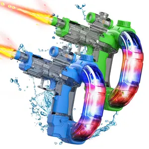 Adult Kids Electric Water Gun, with Lights and Sound, Full Auto, Large Capacity 500+ Bullets, Range 26-30 Feet, Summer Pool Toy