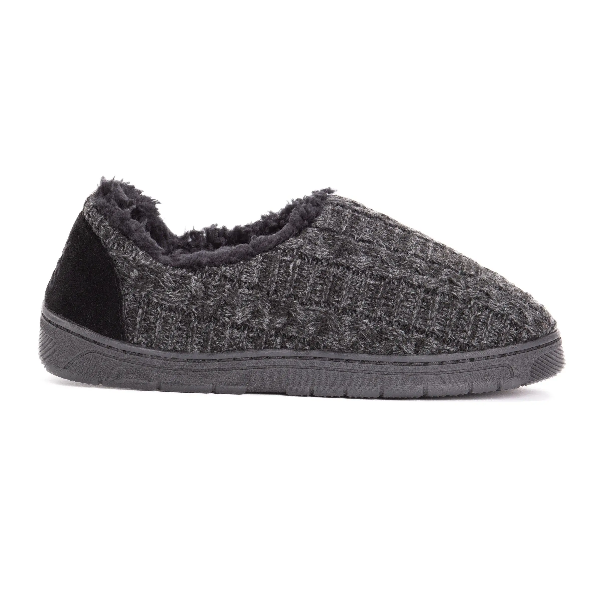 Muk Luks Men's John Warm Slide Slippers - Acrylic Upper, Padded Foam, Fur-Lined Cold Weather Indoor-Outdoor Slide-On Shoes, Warm Slippers, Footwear, Slipper Sandals