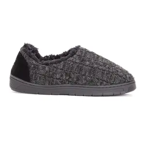 Muk Luks Men's John Slide Slippers - Warm Slide-On Slippers with Acrylic Upper, Padded Foam, Cold Weather & Indoor/Outdoor Comfortable Footwear
