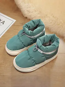 Men's Waterproof Cotton Slippers Fall Winter New Thick Sole Outdoor Indoor Home Plush Couple Warm Cotton Shoes Footwear