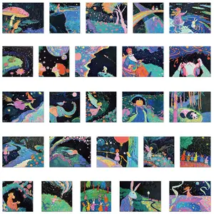 Fairy Tale Series Graffiti Sticker, 50pcs Waterproof Decorative Sticker, DIY Creative Sticker for Phone Case, Laptop, Notebook, Helmet, Skateboard, Cellphone