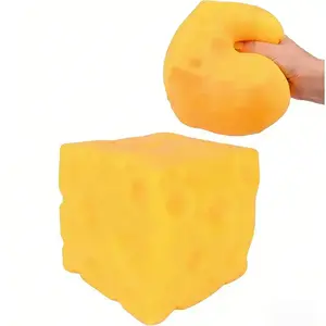 Jumbo Slow-Rise Cheese Squishy - Firm, Satisfying Squeeze Sensory Fidget Toy for Stress Relief, Unique Party Gift (Home & Festive Supplies)