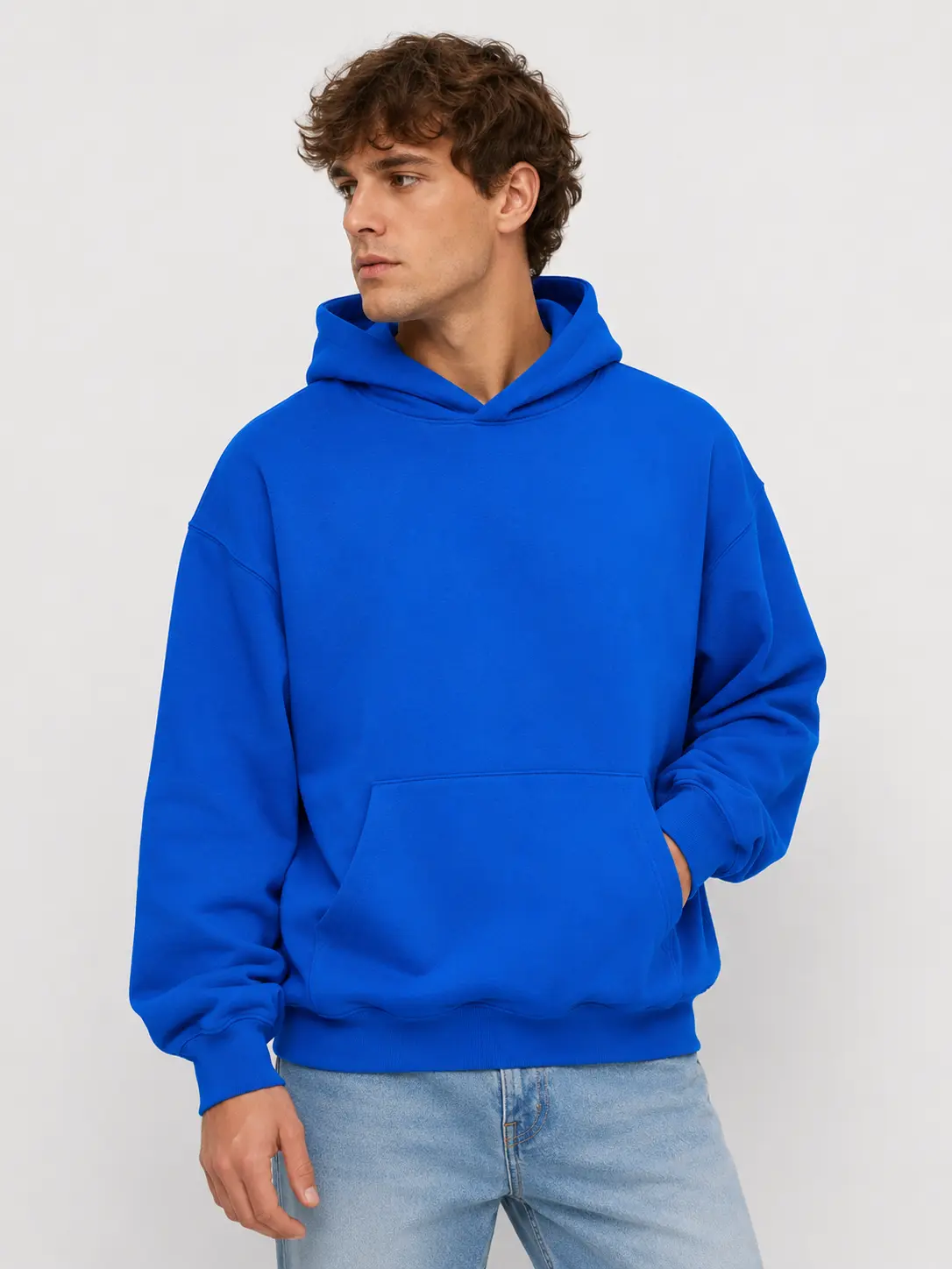 Unisex True to Size Fleece Hoodie, Drop Shoulder Loose Pullover Sweatshirt with Kangaroo Pocket, Fall Winter Casual 2026 Trendy Long Sleeve Outfits