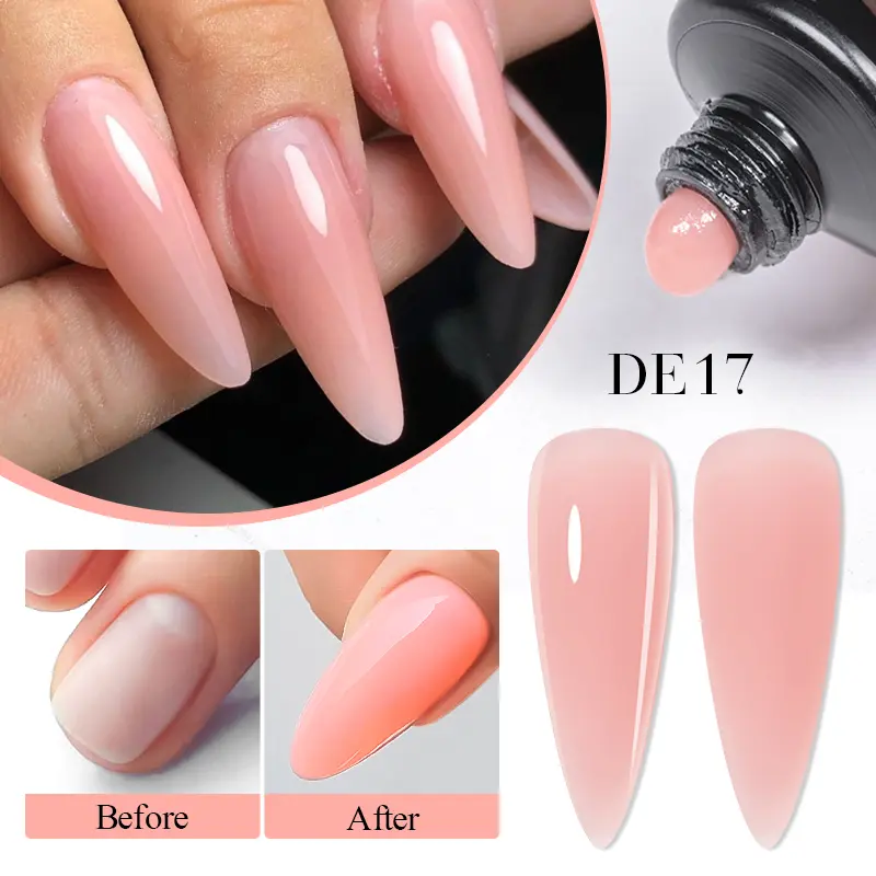 Mtssii 20ML Nude Nail Extension Gel, 8 Colors, Milky Transparent, Home Manicure & Salon Use, Perfect Gift for Nail Enthusiasts, Nail Polish Gel, Manicure Gels