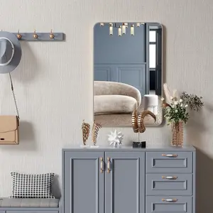 ARCH 24x36 Inch Silver Metal Framed Rectangular Bathrrom Mirror for Wall.(W2203P156434)