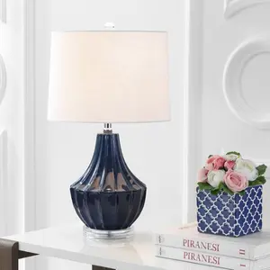 JONATHAN Y Tate Ceramic LED Table Lamp , for bedroom, living room, foyer, hallways, dining room, dorms