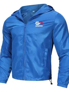 Gazoo Racing Hooded Windbreaker, Lightweight & Breathable Sports Jacket for Men, Slim-Fitting Casual Wear, Ideal for Car Enthusiasts, Outdoor Wear