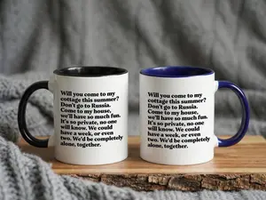 Heated Rivalry Inspired 11oz Ceramic Mug “Will You Come to the Cottage?” | Shane Hollander &amp; Ilya Rozanov | Bookish Gift