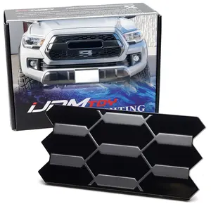 iJDMTOY Gloss Finish Grill Garnish Sensor Cover Panel Comaptible With 2018-2020 Toyota Tacoma w/TRD Pro Grille TSS Sensor #53141-35060
