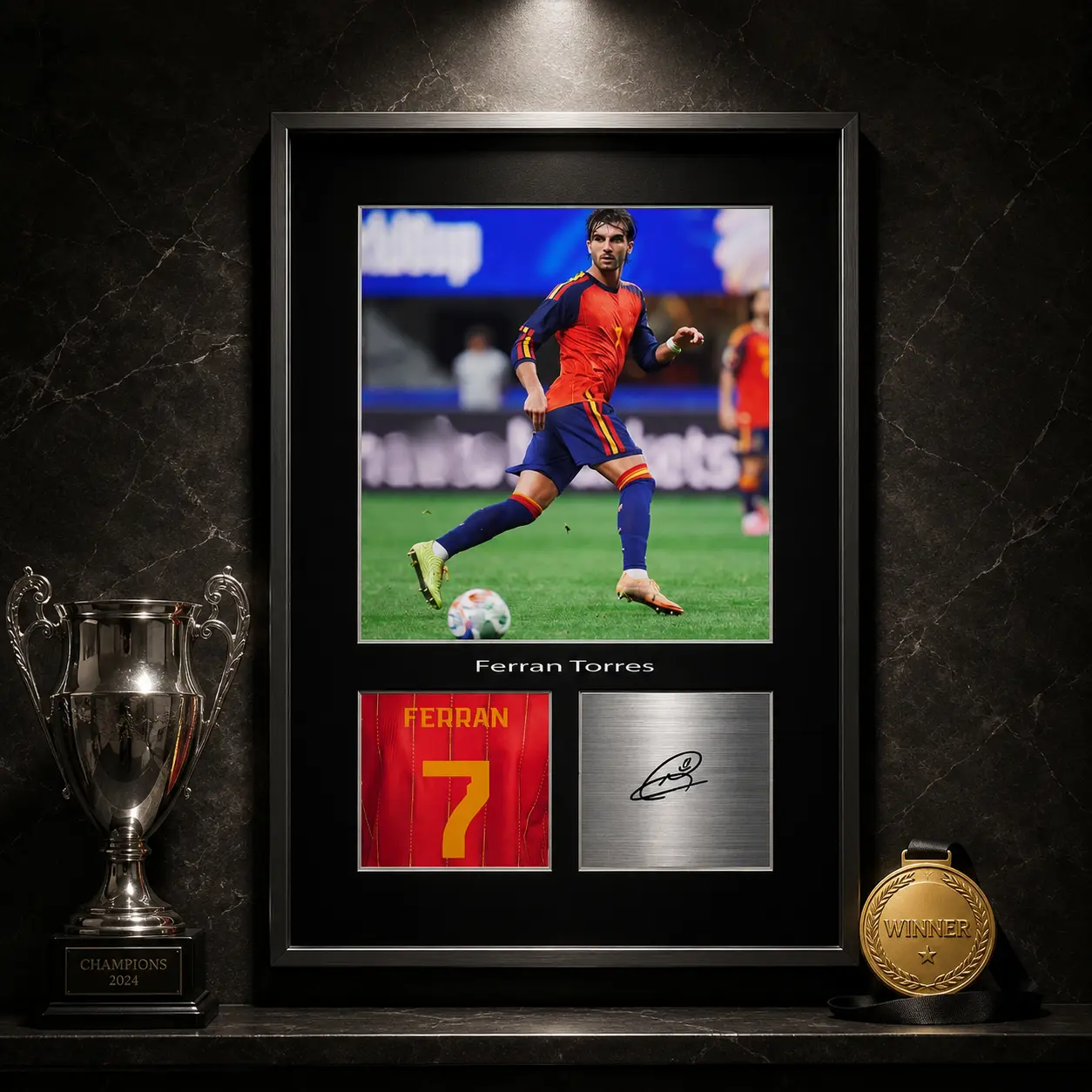 Ferran Torres Spain 2026 Football Player Poster Signed Print Photo A4 Wall Art Gift Idea - Soccer Fan Room Decor Boys Bedroom Aesthetic Man Cave
