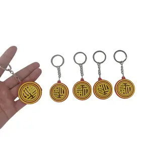 2026 New Model 3D Printed Rotatable Fortune Character Keychain, Chinese Style Stress Relief Gadget, Auspicious Pendant for the Year of the Zodiac