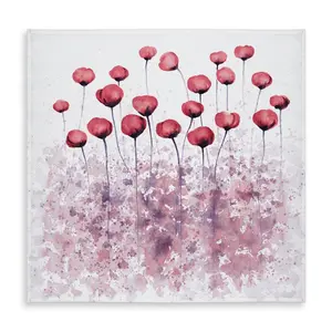 360 Stand Floral Print Tablecloth - 58x58 in Pink Flower Paint Splash Design, Indoor-Outdoor Kitchen Linens Household Textile Decor