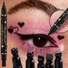 5Pcs Black Liquid Eyeliner Pencil Cosmetic Double Headed Heart Shaped Design Seal Pens Quick Dry Non Smudge Waterproof Long Lasting Eyeshadow Makeup summeressentials