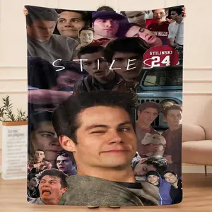 D-ylan O'Brien Flannel Blanket, 1 Count Soft Comfortable Throw, Warm Napping Blanket for Home Office Travel Camping, Flannel Fleece Blankets