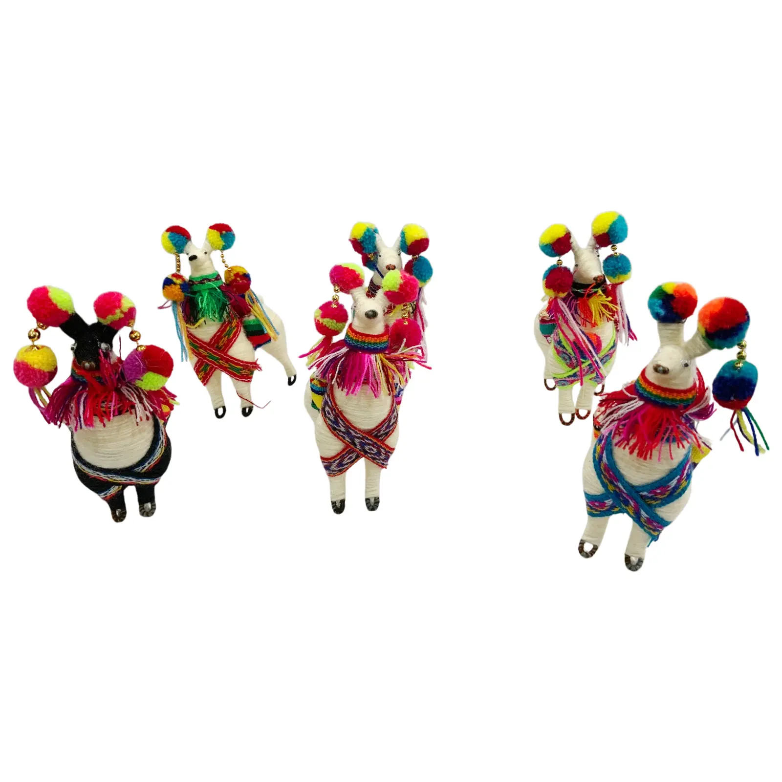 New Peru Peruvian Cute Alpaca Wool Handmade Souvenir Textile Fabric Gift Decoration Figures 3.5"
