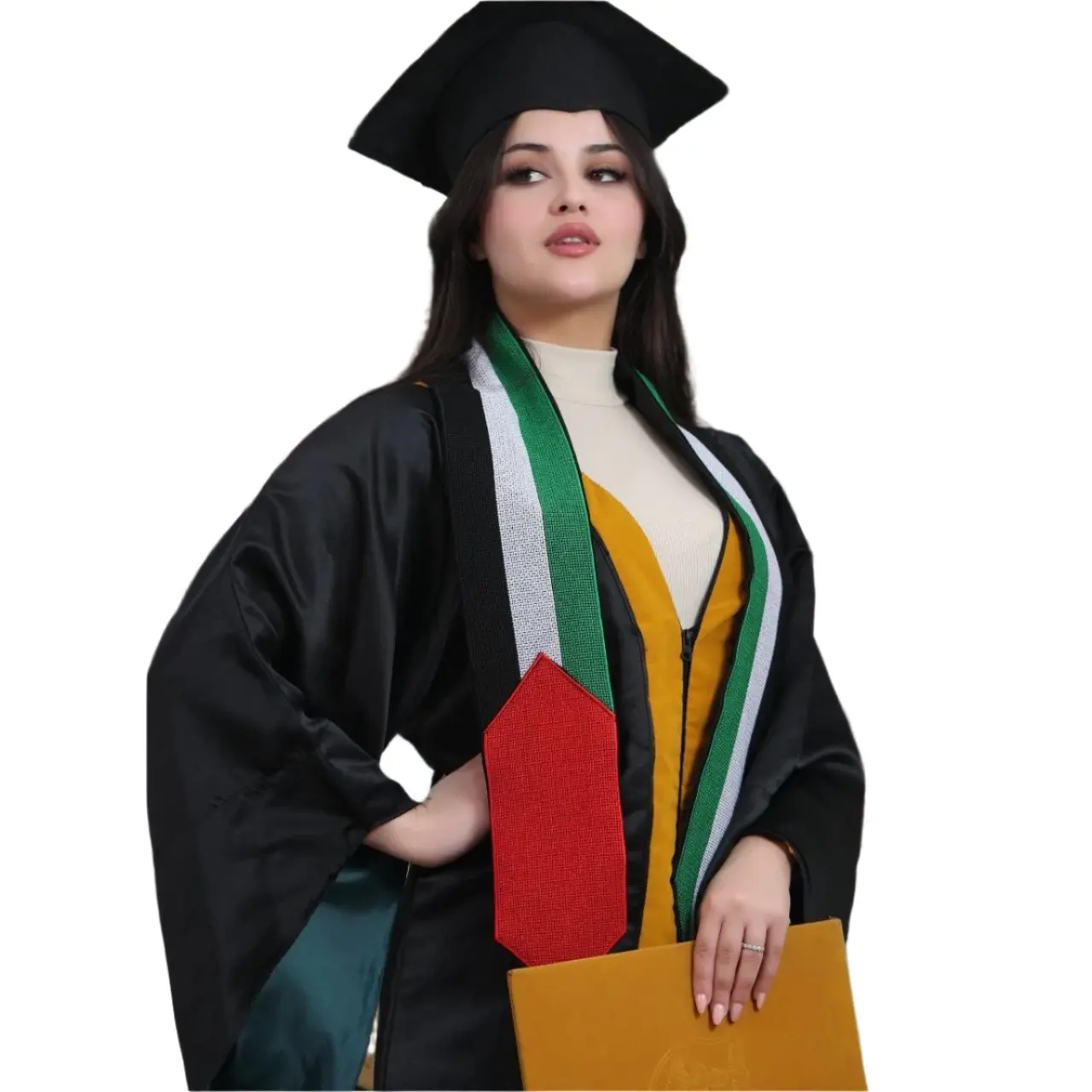 Tatreez Falsteen Flag Stole: Cultural Elegance and Versatile Style