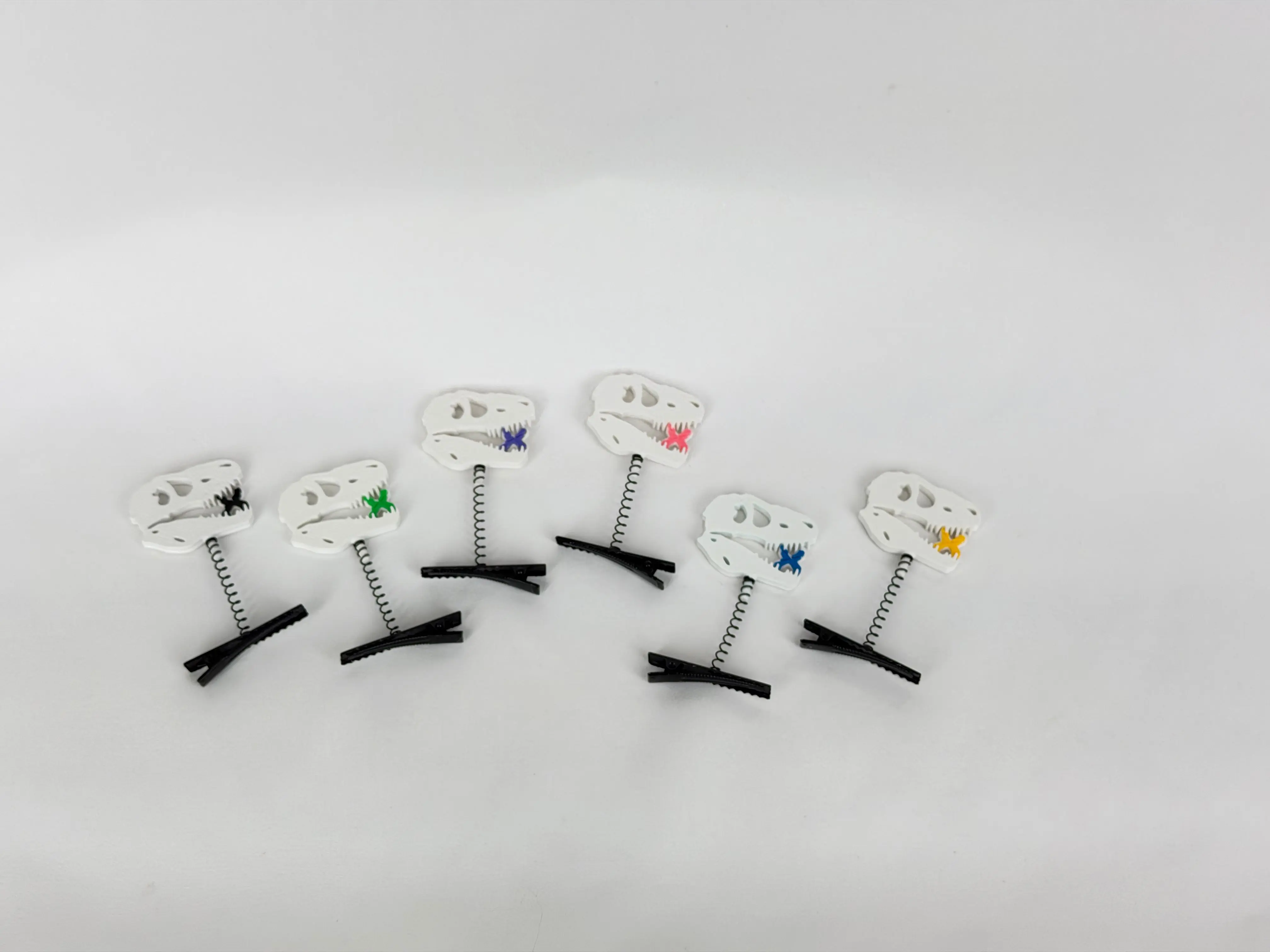 Unisex Skull-Shape Excision T-Rex Skull Hair Clip, Multi-Color Plastic Clip, Trendy Fashion Hair Accessory