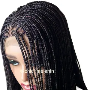 Closure micro braid wig