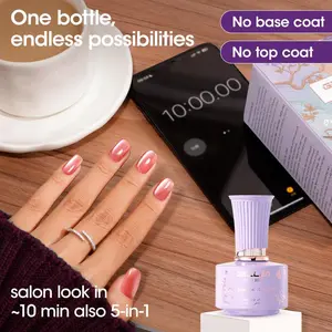 Gellen Pro 5-in-1 One Step Gel Nail Polish Set – No Base & Top Coat, Builder Gel and Reinforce Gel Needed, Quick Dry, Long Lasting, Easy Apply, 2025 Trend Colors, Glossy Finish, 24 Months Shelf Life, Perfect for Beginners & Professionals