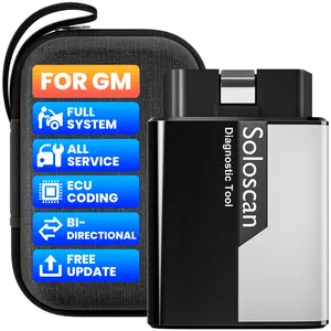 KINGBOLEN Soloscan OBD2 Bluetooth Scanner for GM, Bi-Directional Scan Tool for iOS & Android, All Reset Full System Car Diagnostic Scanner for Buick/Chevrolet/Cadillac/GMC, Lifetime Free Update