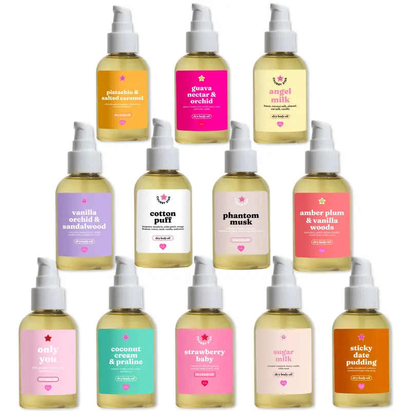 Scented Body Oils - Dry Body Oil - Gourmand, Fruity, Sweet Scents for Body - Moisturizing Gift for Self-Care - Nourishing Fragrance and Aroma