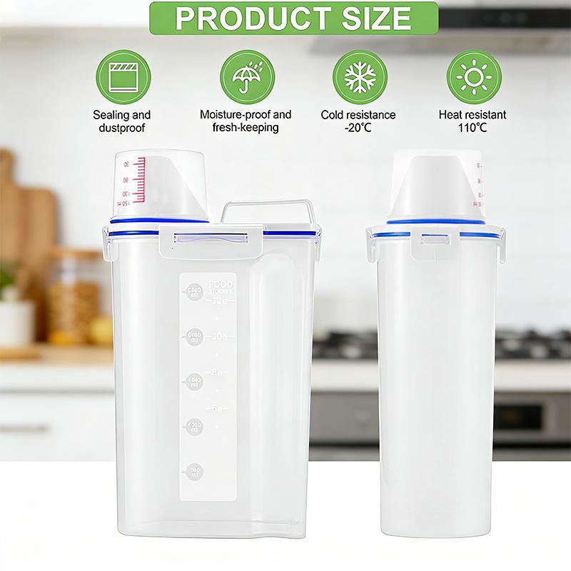 Mothers Day Gift Thickened Rice Bucket Household Food Storage Jars Airtight Moisture Proof Grain Containers Cereal Boxes Food Grade Plastic for Kitchen Pantry Organization