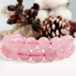 Natural Rose Quartz Gemstone Smooth Round Loose Beads 15.5 Inches AAA Quality for DIY Jewelry Making Bracelet Necklace Earrings Semi Precious Stone Spacer Beads 4mm 6mm 8mm 10mm 12mm Sizes