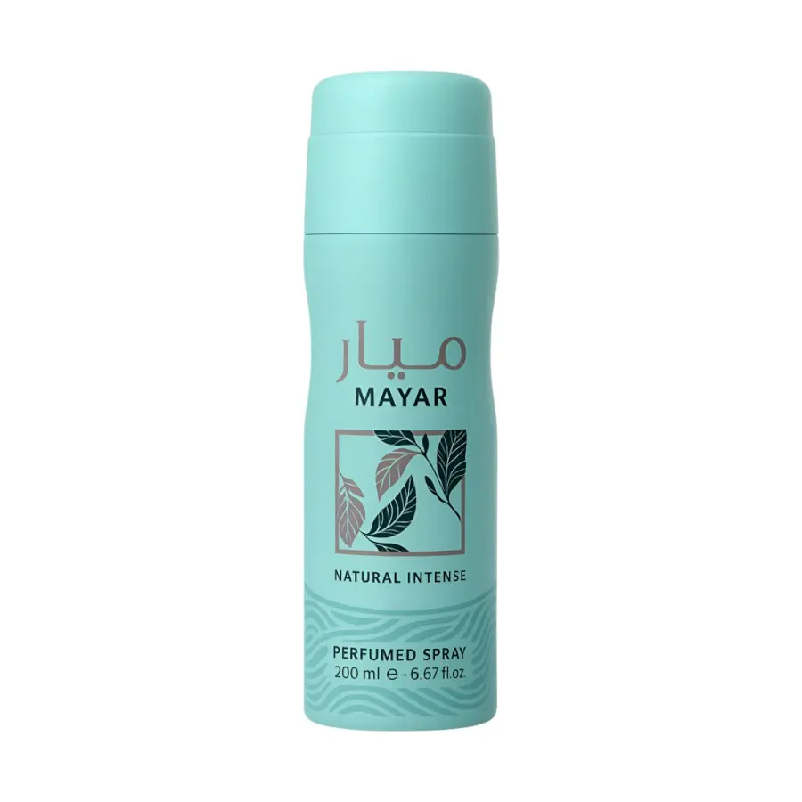 Lattafa Mayar Natural Intense Body Spray - Elegant Perfume Mist, EDP, 6.67 fl oz (200 ml) Women's Fragrance, Floral-Aquatic & Fruity Scent, Daily Wear Single Item
