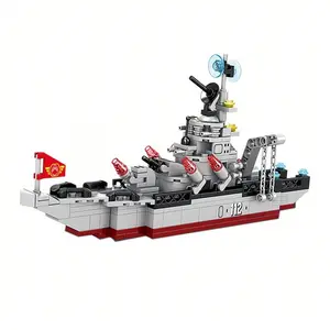 318pcs Aircraft Carrier Building Blocks Toy Set, Fun Game Model Boat Kit for Kids Aged 6+, Educational Gift for Children, Birthday Present