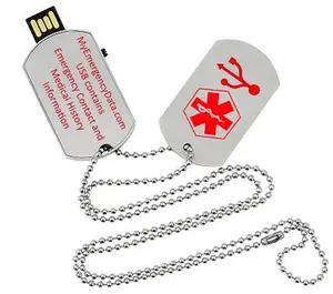 Dog Tag Medical Alert ID USB