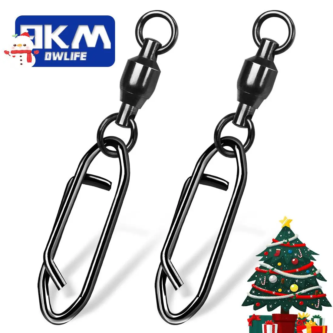 Fishing Swivels Snap, 25pcs Ball Bearing Swivel, Saltwater Fishing Lures Connector, Stainless Steel Power Fishing Clips Tackle, Fishing Accessories, F